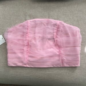 AMERICAN THREADS Light Pink Strapless Top
